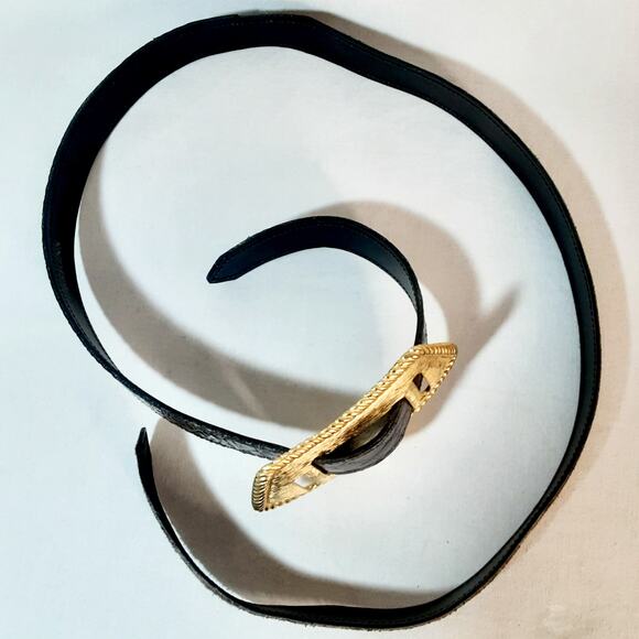 Western Style Belt Large Sz Suede Reptile Print Leather Jumbo Gold Tone Buckle main image 4